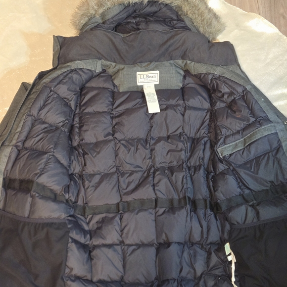 Men's L.L.Bean Baxter State Parka Weatherproof Insulated DownTek Size M Coat - Picture 4 of 5